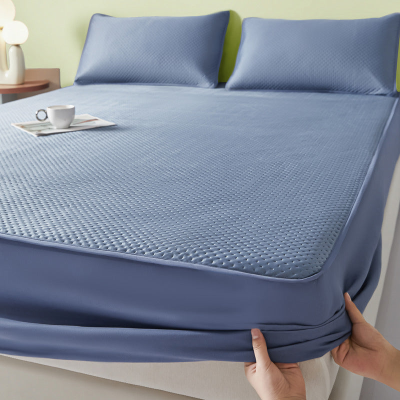 HKM-179603 Soft and Comfortable Fitted Sheet Set with Pillowcases - Machine Washable Summer Design in Various Sizes and Colors