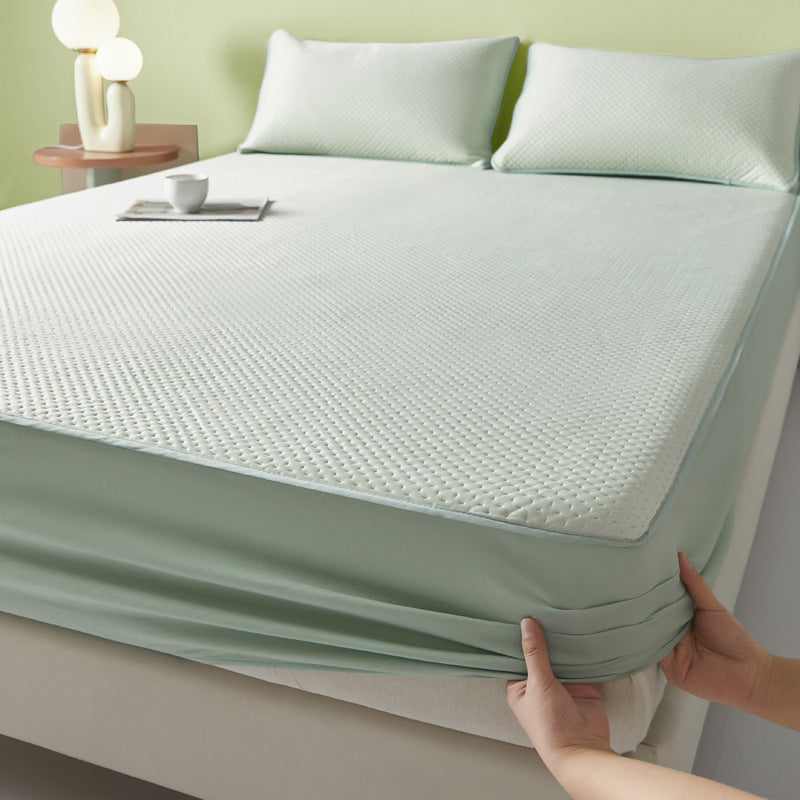 HKM-179603 Soft and Comfortable Fitted Sheet Set with Pillowcases - Machine Washable Summer Design in Various Sizes and Colors