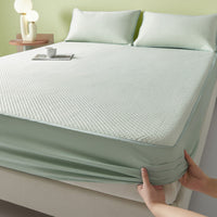 HKM-179603 Soft and Comfortable Fitted Sheet Set with Pillowcases - Machine Washable Summer Design in Various Sizes and Colors