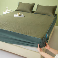 HKM-179603 Soft and Comfortable Fitted Sheet Set with Pillowcases - Machine Washable Summer Design in Various Sizes and Colors