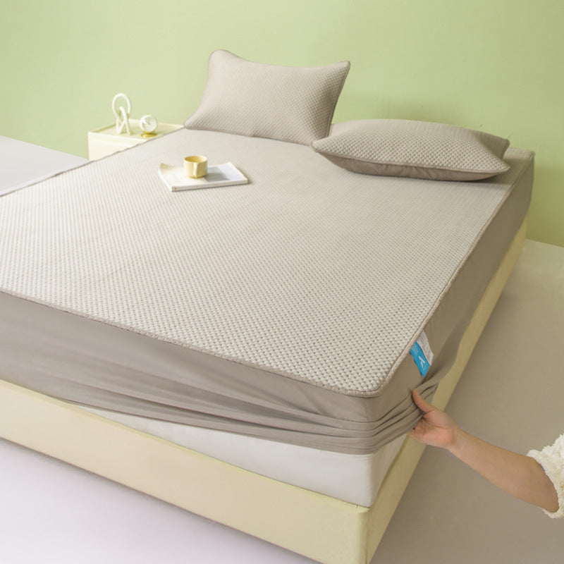 HKM-179603 Soft and Comfortable Fitted Sheet Set with Pillowcases - Machine Washable Summer Design in Various Sizes and Colors