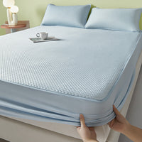 HKM-179603 Soft and Comfortable Fitted Sheet Set with Pillowcases - Machine Washable Summer Design in Various Sizes and Colors