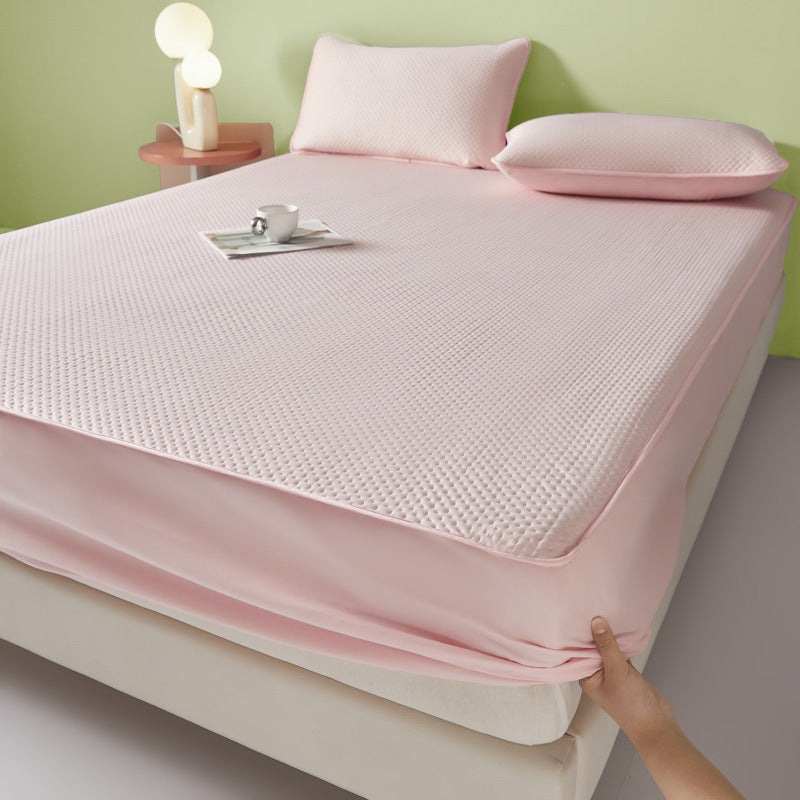 HKM-179603 Soft and Comfortable Fitted Sheet Set with Pillowcases - Machine Washable Summer Design in Various Sizes and Colors
