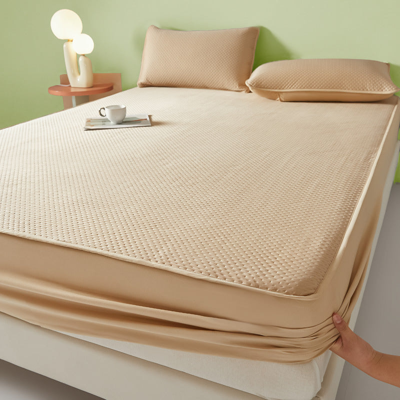 HKM-179603 Soft and Comfortable Fitted Sheet Set with Pillowcases - Machine Washable Summer Design in Various Sizes and Colors