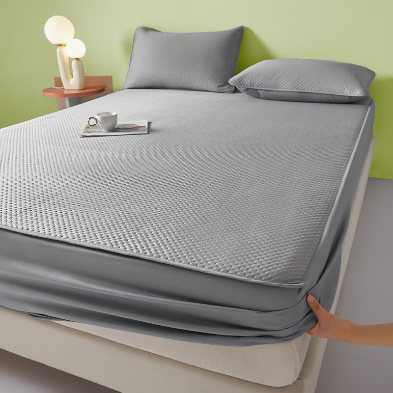 HKM-179603 Soft and Comfortable Fitted Sheet Set with Pillowcases - Machine Washable Summer Design in Various Sizes and Colors