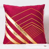 HKM-179667 Plush Golden Lumbar Cushion for Office and Car Comfort