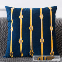 HKM-179667 Plush Golden Lumbar Cushion for Office and Car Comfort