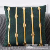 HKM-179667 Plush Golden Lumbar Cushion for Office and Car Comfort