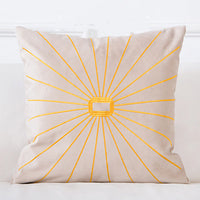 HKM-179667 Plush Golden Lumbar Cushion for Office and Car Comfort