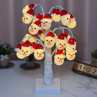 HKM-179731 LED Silver Birch Tree Light Decoration - 45cm with 24 White and Black Lights