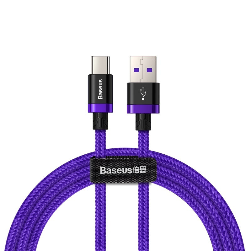 HKM-179859 Dynamic USB Charging Cable in Purple, Gold, and Red - 1M or 2M Length for Android Devices