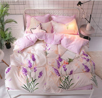 HKM-179923 4-Piece Geometric Diamond Velvet Bedding Set with Sanded Finish