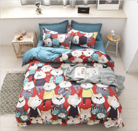 HKM-179923 4-Piece Geometric Diamond Velvet Bedding Set with Sanded Finish
