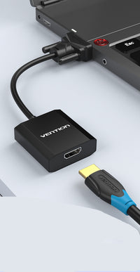 HKM-179987 HDMI Converter Adapter Cable for Computer, TV, Projector - 25cm Length with Audio Support