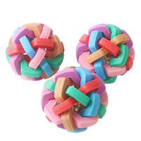 HKM-180051 Audible Colorful Bell Woven Ball Molar Supplies