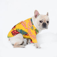 HKM-180051 Casual Cotton Dog Shirt in Black, White, and Yellow - Sizes XXS to 3L