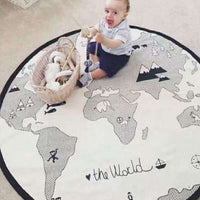 HKM-180371 Adventure World Cotton Play Mat for Newborns - Round Jungle Maze Carpet for Infants and Toddlers