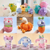 HKM-180435 Anime Elephant Bear Rabbit Soft Weighted Plush Toy Pillow - 25cm Unisex Stuffed Animal