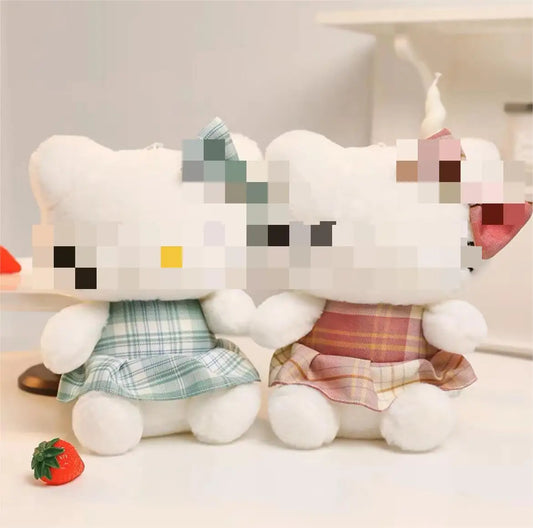 KTX-180435 Anime Elephant Bear Rabbit Soft Weighted Plush Toy Pillow - 25cm Unisex Stuffed Animal