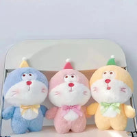 HKM-180435 Anime Elephant Bear Rabbit Soft Weighted Plush Toy Pillow - 25cm Unisex Stuffed Animal