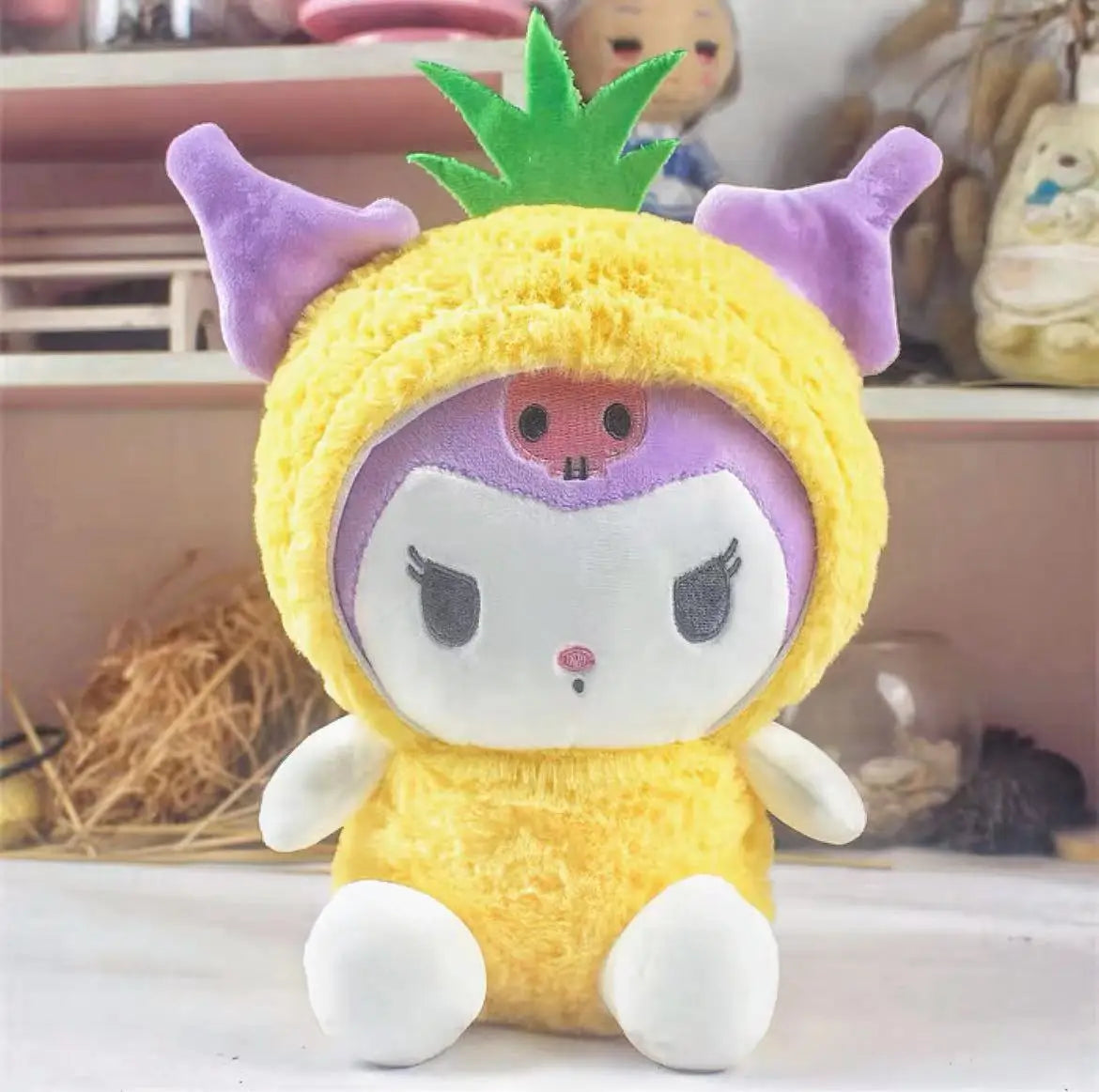 HKM-180435 Anime Elephant Bear Rabbit Soft Weighted Plush Toy Pillow - 25cm Unisex Stuffed Animal