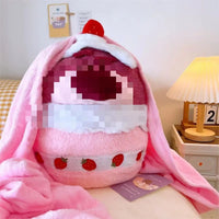HKM-180435 Anime Elephant Bear Rabbit Soft Weighted Plush Toy Pillow - 25cm Unisex Stuffed Animal
