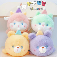 HKM-180435 Anime Elephant Bear Rabbit Soft Weighted Plush Toy Pillow - 25cm Unisex Stuffed Animal
