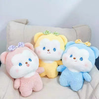 HKM-180435 Anime Elephant Bear Rabbit Soft Weighted Plush Toy Pillow - 25cm Unisex Stuffed Animal