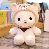 HKM-180435 Anime Elephant Bear Rabbit Soft Weighted Plush Toy Pillow - 25cm Unisex Stuffed Animal