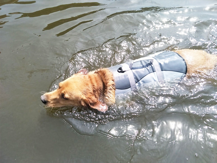 HKM-180435 Pet Life Jacket Vest for Safety on Water, Available in Rose Red and Silver Grey, Sizes XS to L