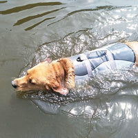 HKM-180435 Pet Life Jacket Vest for Safety on Water, Available in Rose Red and Silver Grey, Sizes XS to L