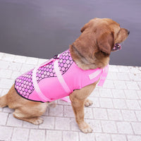 HKM-180435 Pet Life Jacket Vest for Safety on Water, Available in Rose Red and Silver Grey, Sizes XS to L