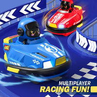 HKM-180563 2 Pack Mini Remote Controlled Ejector Bumper Cars for Kids - Fun Indoor/Outdoor RC Vehicle Set