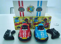 HKM-180563 2 Pack Mini Remote Controlled Ejector Bumper Cars for Kids - Fun Indoor/Outdoor RC Vehicle Set