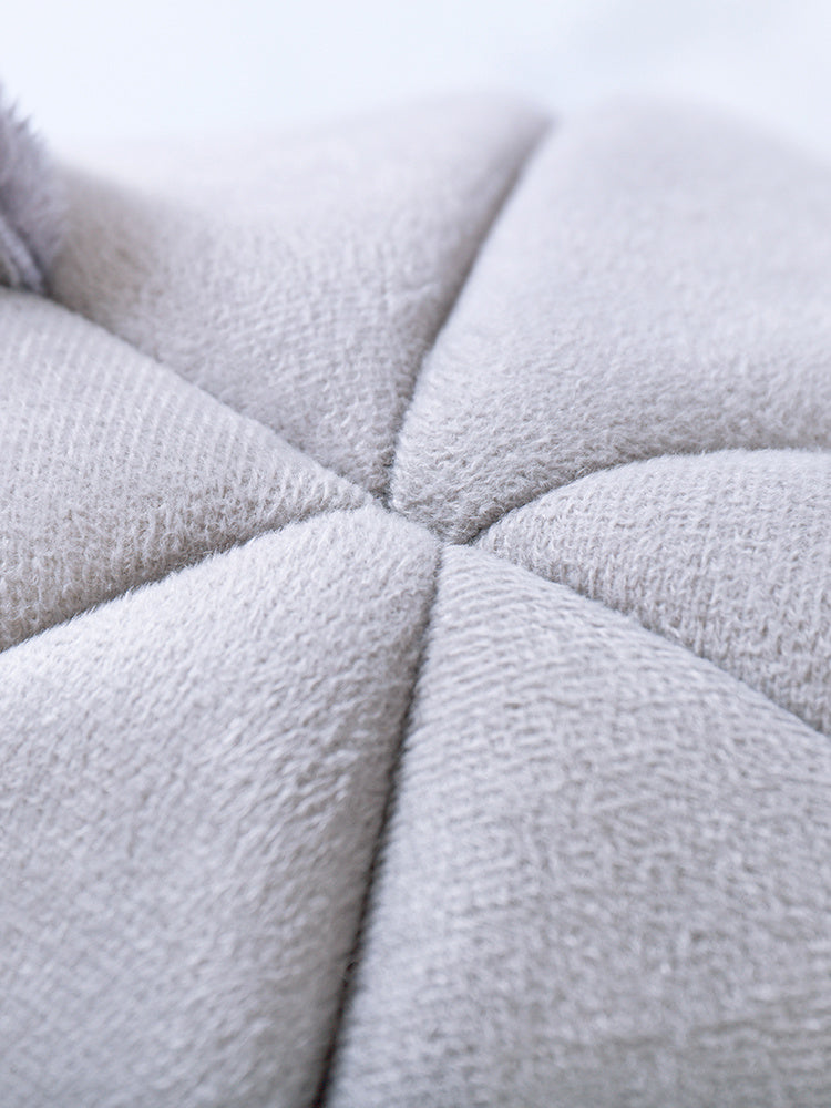 HKM-180563 Cozy Enclosed Cat Bed Nest Made of Arctic Velvet and Plush for Warm Sleep