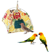 HKM-180691 Hanging Canvas Bird Tent Hammock for Small to Medium Pets, Durable and Cozy Nest