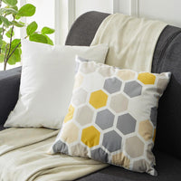 HKM-180819 Geometric Pattern Square Pillowcase in Peach Skin Material - 45x45CM Cushion Cover