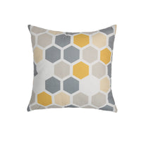HKM-180819 Geometric Pattern Square Pillowcase in Peach Skin Material - 45x45CM Cushion Cover