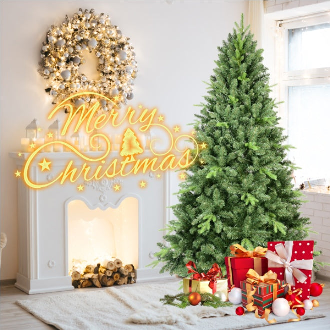 HKM-180883 6ft Artificial Green Christmas Tree with 1339 Mixed Branch Tips