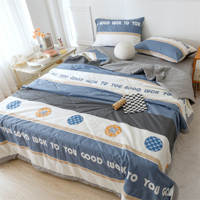 HKM-181075 Double-Sided Cotton Summer Cool Air Conditioning Quilt in Multiple Sizes and Designs
