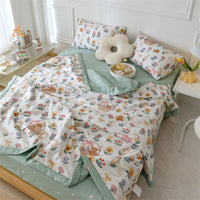 HKM-181075 Double-Sided Cotton Summer Cool Air Conditioning Quilt in Multiple Sizes and Designs