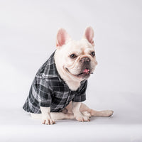 HKM-181203 Casual Cotton Plaid Shirt for Pets in Green and Gray - Autumn and Winter Collection