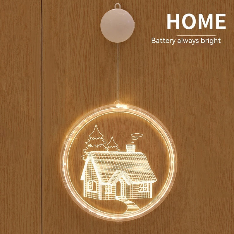 HKM-181203 Holiday Ambience Light with 24cm and 16cm Discs, Round Design, IP44 Protection, 6000H Life