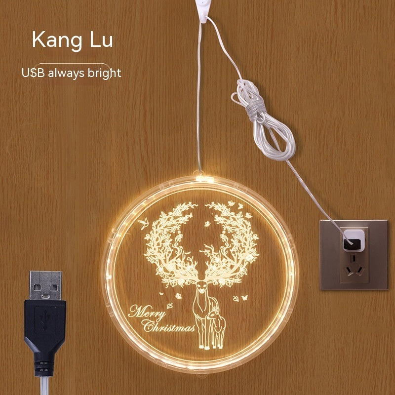 HKM-181203 Holiday Ambience Light with 24cm and 16cm Discs, Round Design, IP44 Protection, 6000H Life