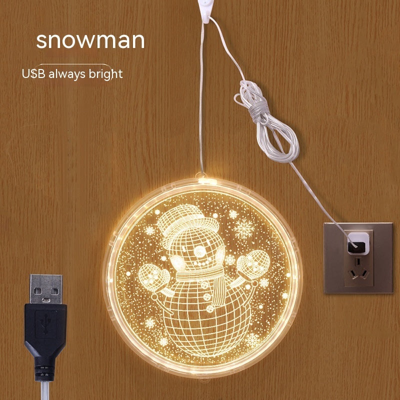 HKM-181203 Holiday Ambience Light with 24cm and 16cm Discs, Round Design, IP44 Protection, 6000H Life