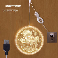 HKM-181203 Holiday Ambience Light with 24cm and 16cm Discs, Round Design, IP44 Protection, 6000H Life