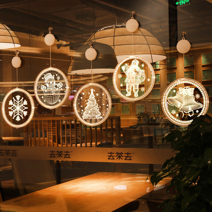 HKM-181203 Holiday Ambience Light with 24cm and 16cm Discs, Round Design, IP44 Protection, 6000H Life