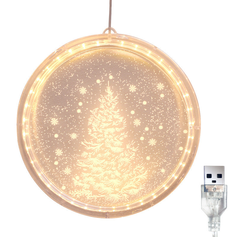 HKM-181203 Holiday Ambience Light with 24cm and 16cm Discs, Round Design, IP44 Protection, 6000H Life