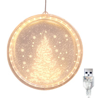 HKM-181203 Holiday Ambience Light with 24cm and 16cm Discs, Round Design, IP44 Protection, 6000H Life