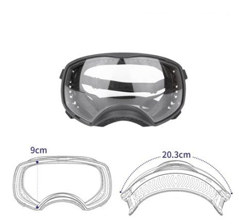 HKM-181267 Large Dog Safety Goggles - Eye Protection for Wind, Rain, and Snow
